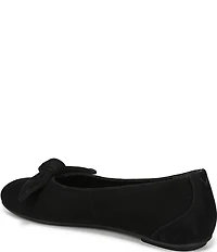 Vionic Tilly Suede Keyhole Bow Detail Ballet Flats