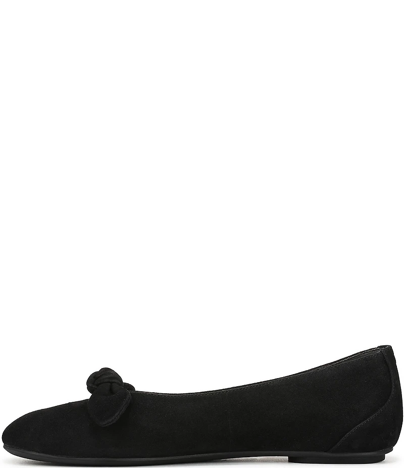 Vionic Tilly Suede Keyhole Bow Detail Ballet Flats