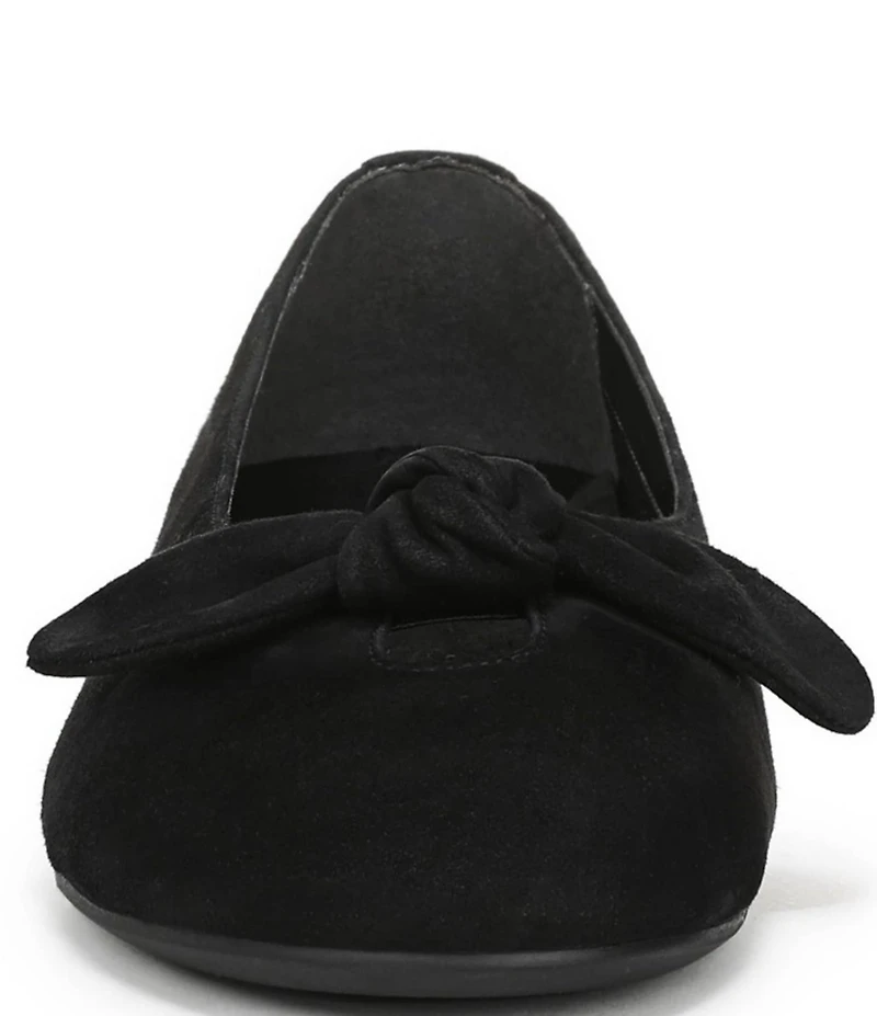 Vionic Tilly Suede Keyhole Bow Detail Ballet Flats
