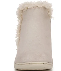 Vionic Unwind Suede Faux Shearling Lined Bootie Slippers