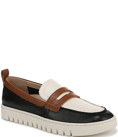 Vionic Uptown Colorblock Leather Packable Penny Loafers