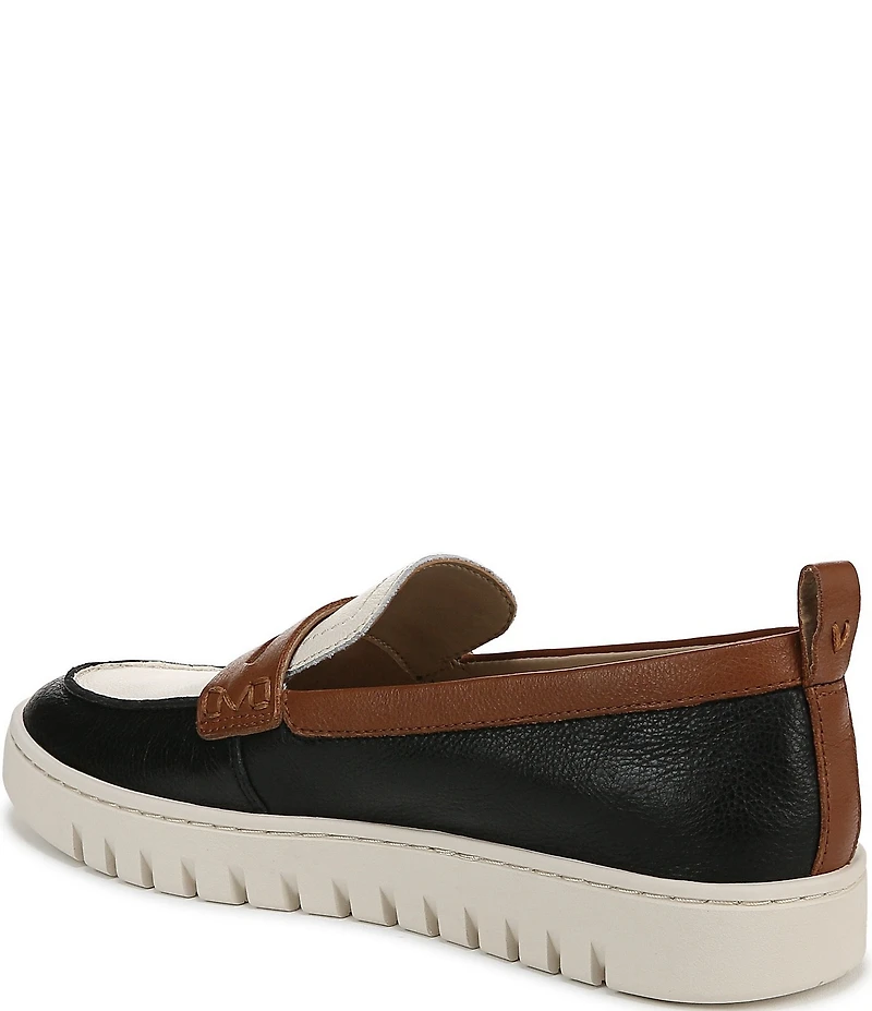 Vionic Uptown Colorblock Leather Packable Penny Loafers