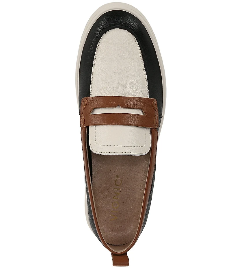 Vionic Uptown Colorblock Leather Packable Penny Loafers