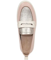 Vionic Uptown Colorblock Leather Packable Penny Loafers