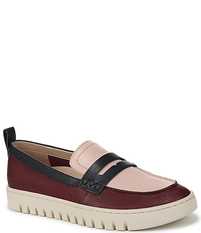 Vionic Uptown Colorblock Leather Packable Penny Loafers