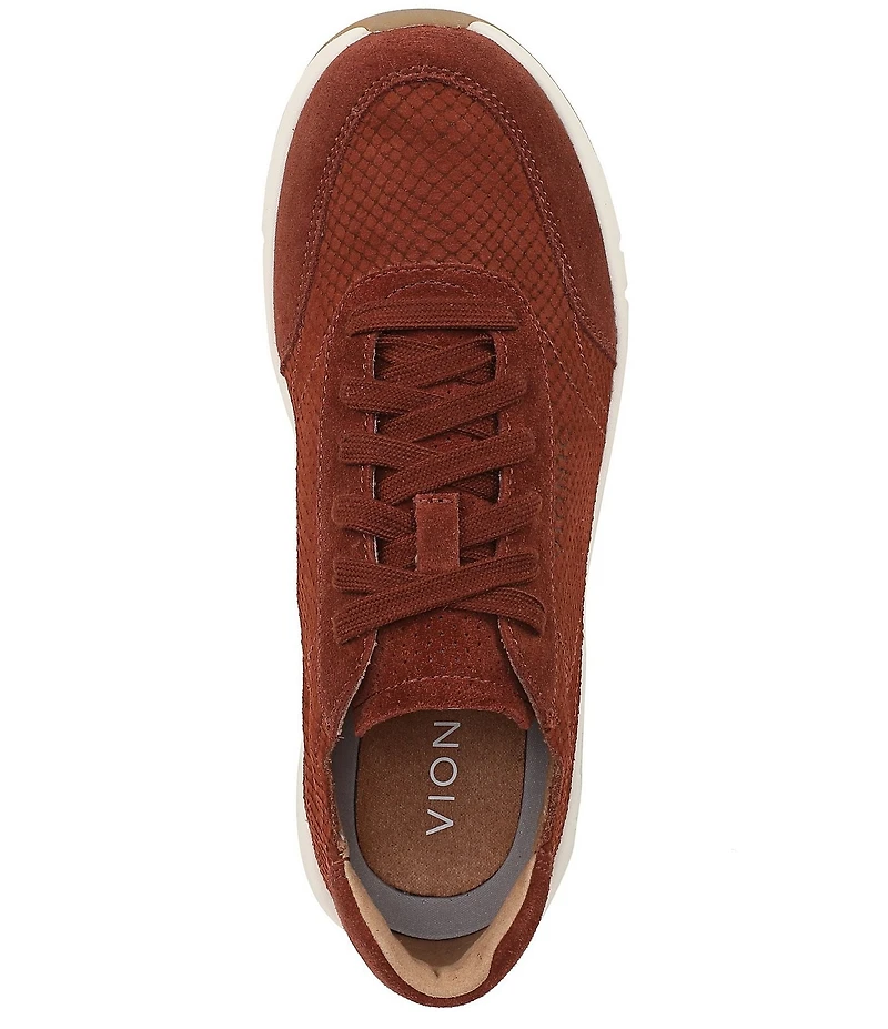 Vionic Uptown Embossed Nubuck Platform Sneakers
