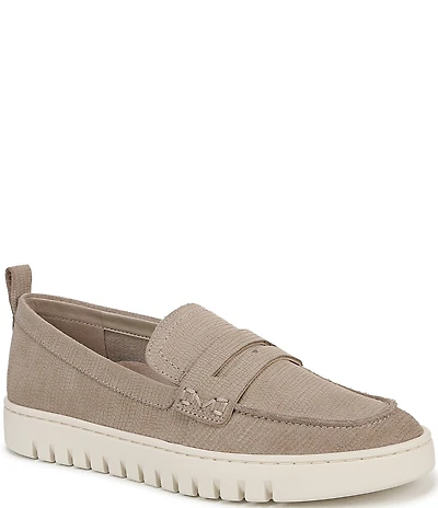 Vionic Uptown Embossed Suede Packable Travel Penny Loafers
