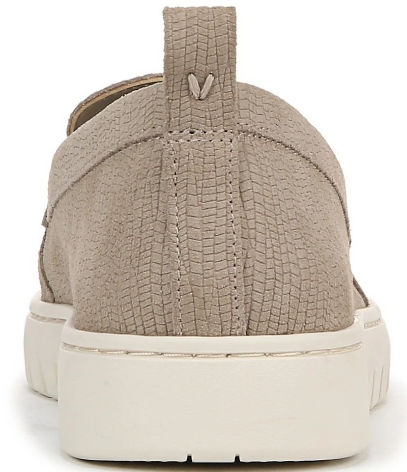 Vionic Uptown Embossed Suede Packable Travel Penny Loafers
