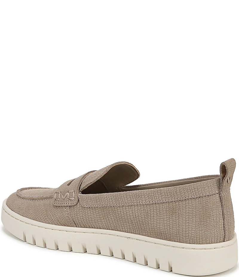 Vionic Uptown Embossed Suede Packable Travel Penny Loafers