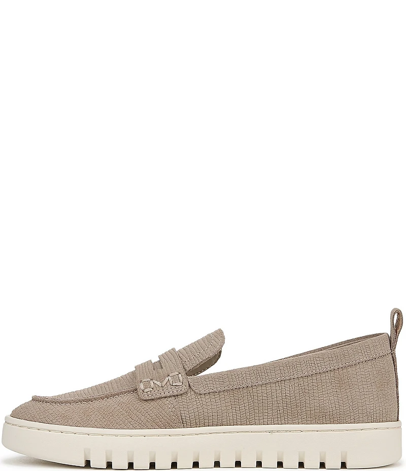 Vionic Uptown Embossed Suede Packable Travel Penny Loafers