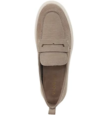 Vionic Uptown Embossed Suede Packable Travel Penny Loafers