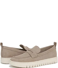 Vionic Uptown Embossed Suede Packable Travel Penny Loafers