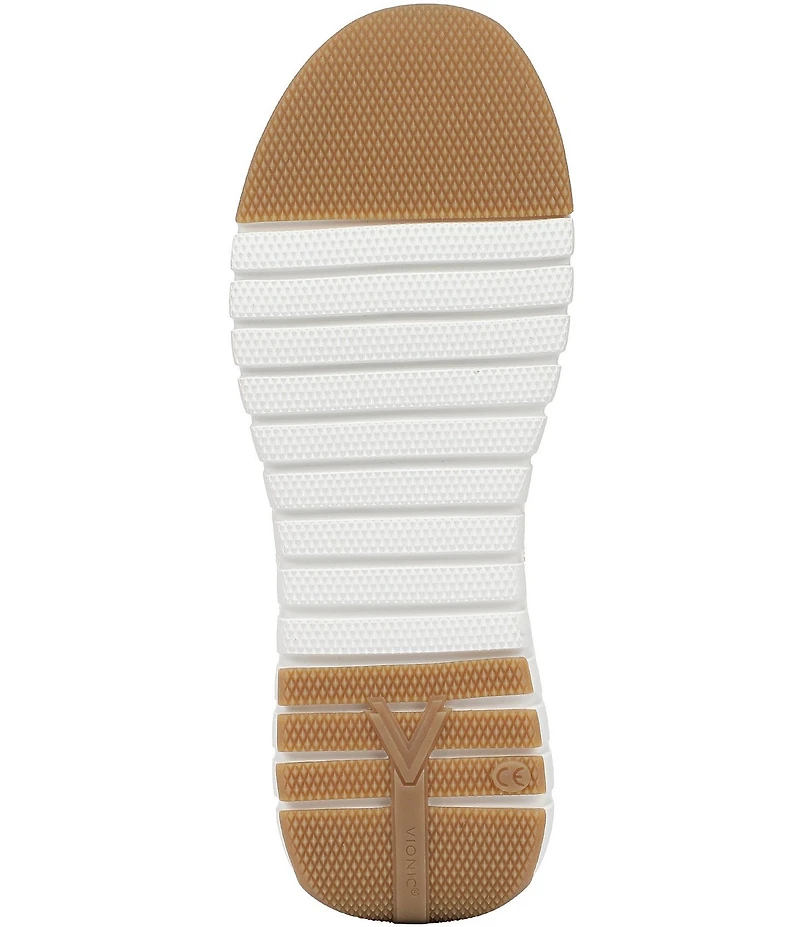 Vionic Uptown Leather and Suede Platform Sneakers