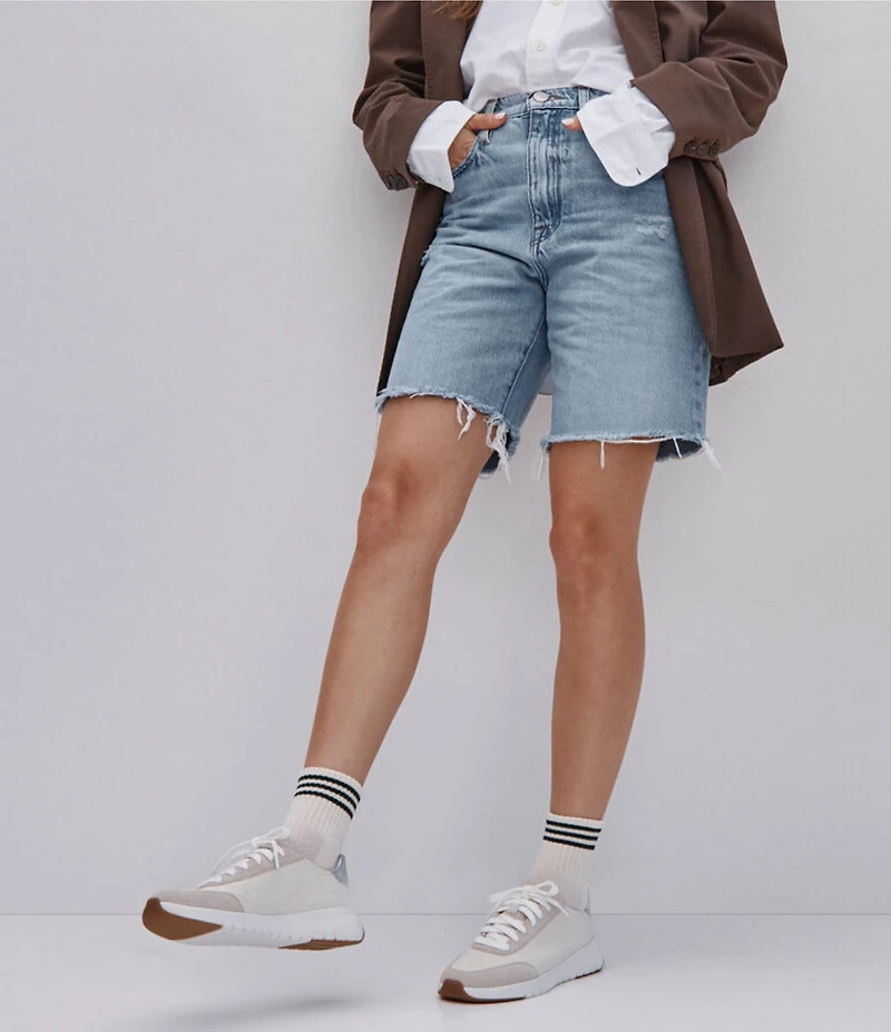 Vionic Uptown Leather and Suede Metallic Detail Platform Sneakers