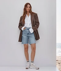 Vionic Uptown Leather and Suede Metallic Detail Platform Sneakers