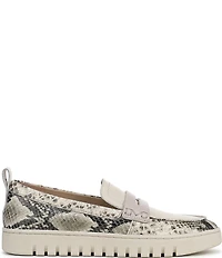 Vionic Uptown Leather Snake Print Packable Penny Loafers