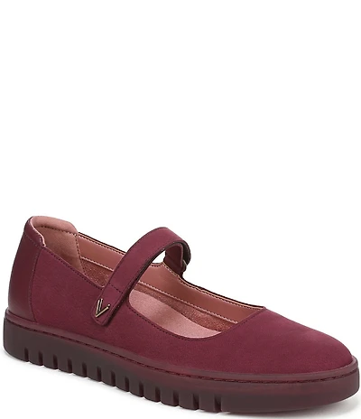 Vionic Uptown Mary Jane Nubuck Suede Flats