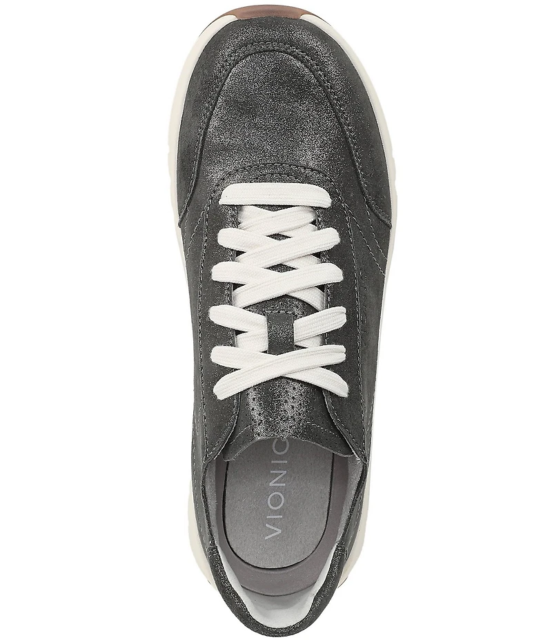 Vionic Uptown Metallic Leather Platform Sneakers
