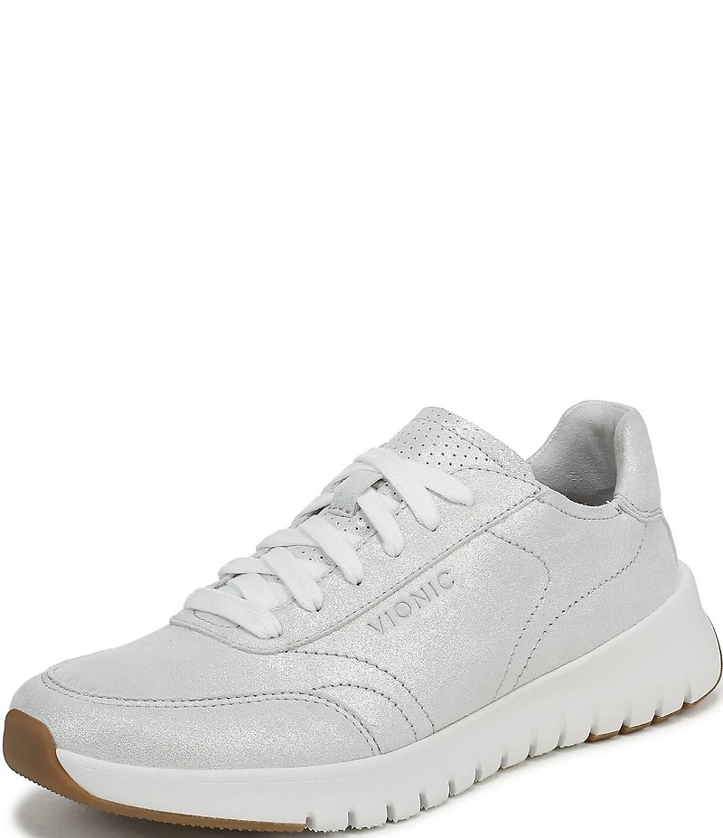 Vionic Uptown Metallic Leather Platform Sneakers