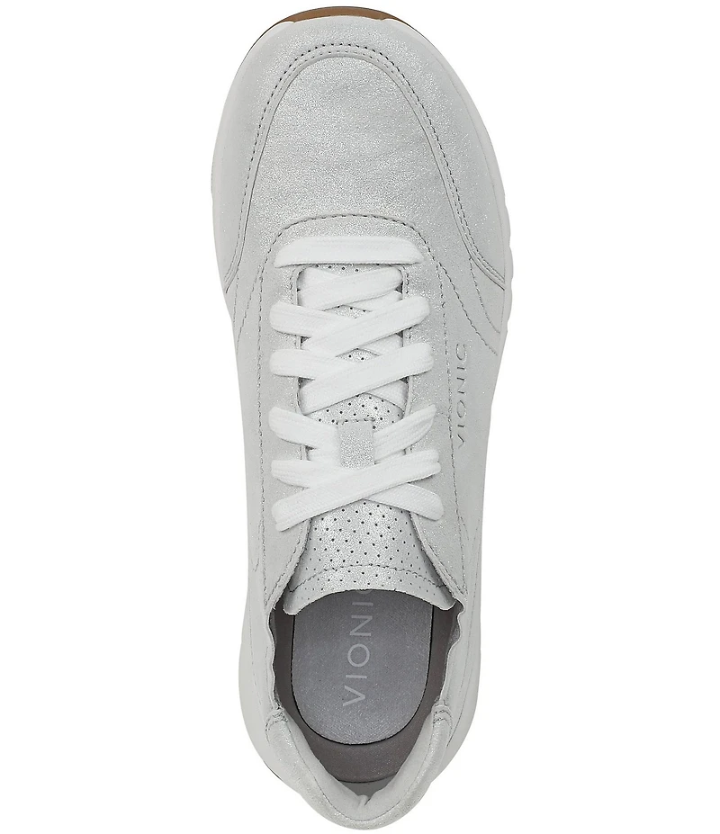 Vionic Uptown Metallic Leather Platform Sneakers