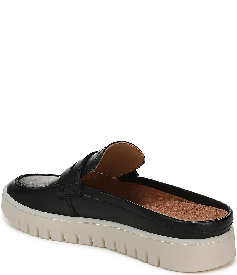 Vionic Uptown Mule 2 Leather Penny Keeper Platform Loafer Mules