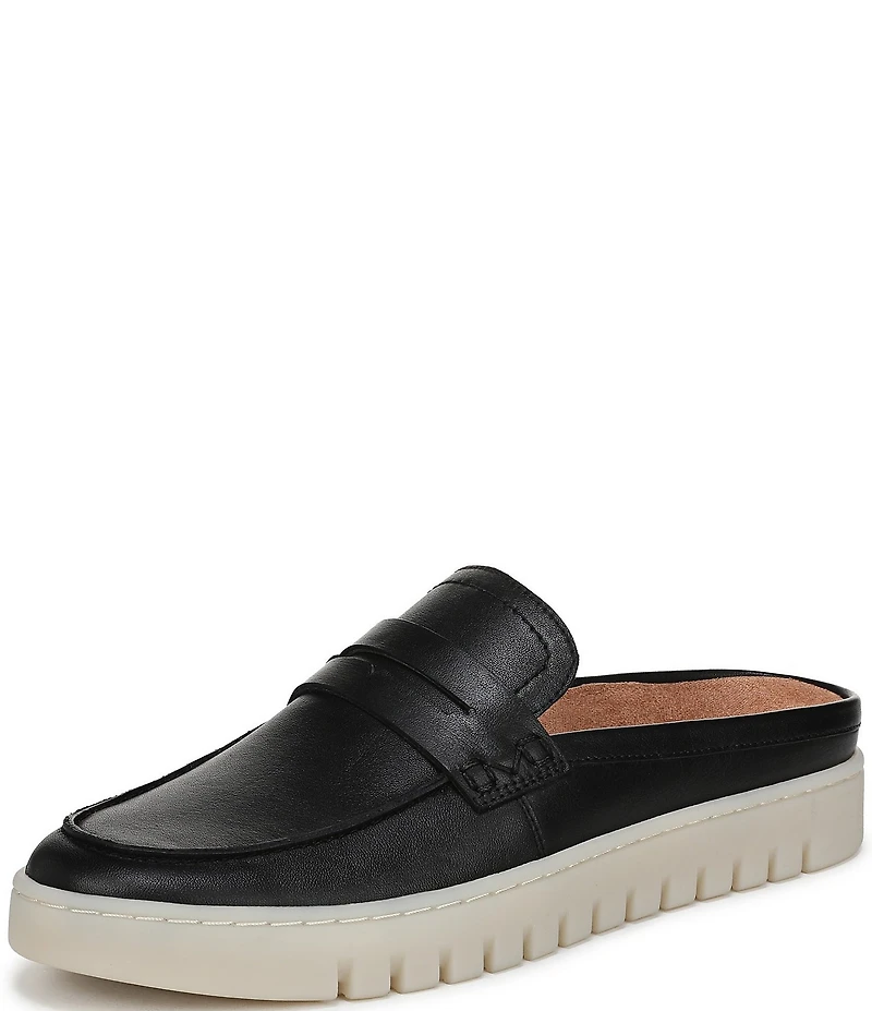 Vionic Uptown Mule 2 Leather Penny Keeper Platform Loafer Mules