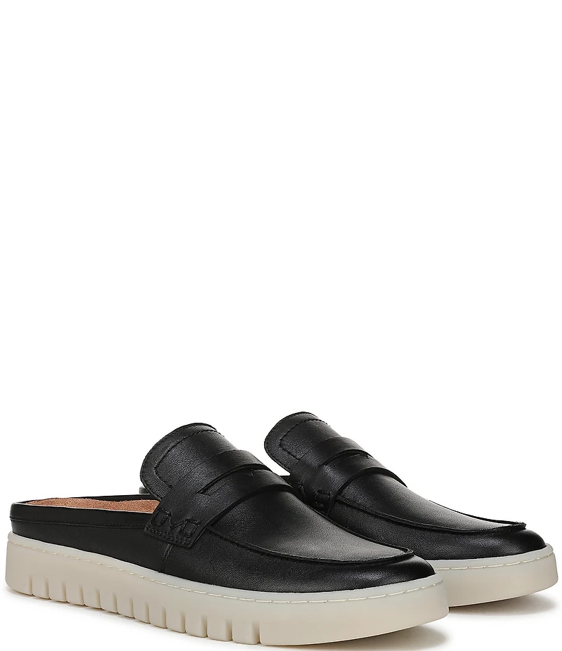 Vionic Uptown Mule 2 Leather Penny Keeper Platform Loafer Mules