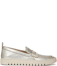 Vionic Uptown Perforated Leather Packable Travel Penny Loafers