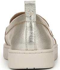 Vionic Uptown Perforated Leather Packable Travel Penny Loafers