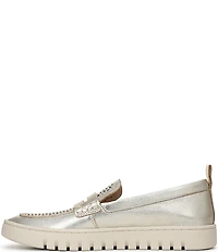 Vionic Uptown Perforated Leather Packable Travel Penny Loafers