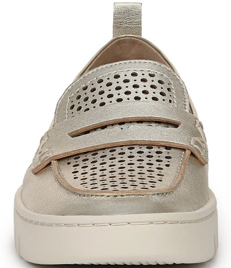 Vionic Uptown Perforated Leather Packable Travel Penny Loafers
