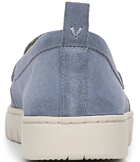 Vionic Uptown Perforated Suede Packable Travel Penny Loafers