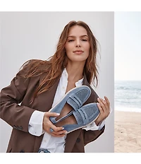 Vionic Uptown Perforated Suede Packable Travel Penny Loafers