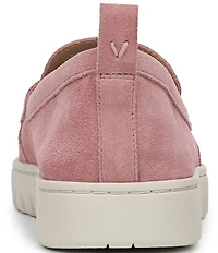 Vionic Uptown Perforated Suede Packable Travel Penny Loafers