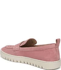 Vionic Uptown Perforated Suede Packable Travel Penny Loafers