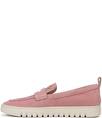 Vionic Uptown Perforated Suede Packable Travel Penny Loafers