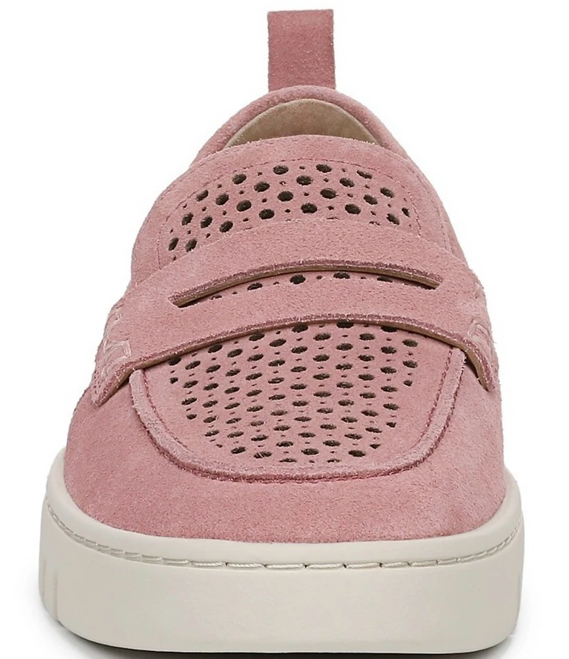Vionic Uptown Perforated Suede Packable Travel Penny Loafers