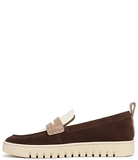 Vionic Uptown Suede and Leather Packable Penny Loafers