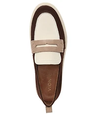 Vionic Uptown Suede and Leather Packable Penny Loafers