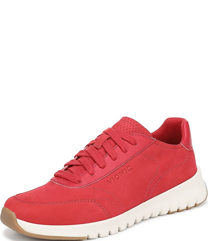 Vionic Uptown Suede and Leather Platform Sneakers