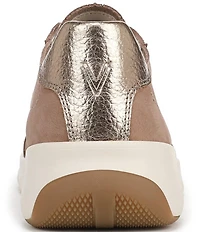 Vionic Uptown Suede and Leather Platform Sneakers