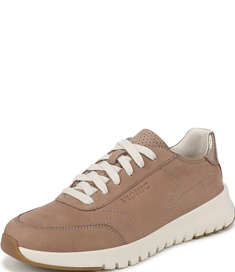 Vionic Uptown Suede and Leather Platform Sneakers