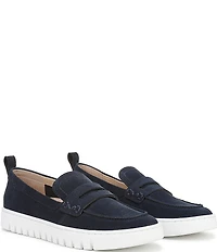 Vionic Uptown Suede Packable Travel Penny Loafers