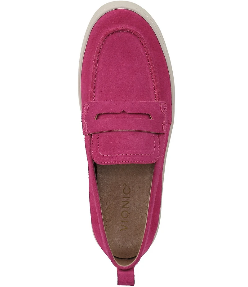 Vionic Uptown Suede Packable Travel Penny Loafers