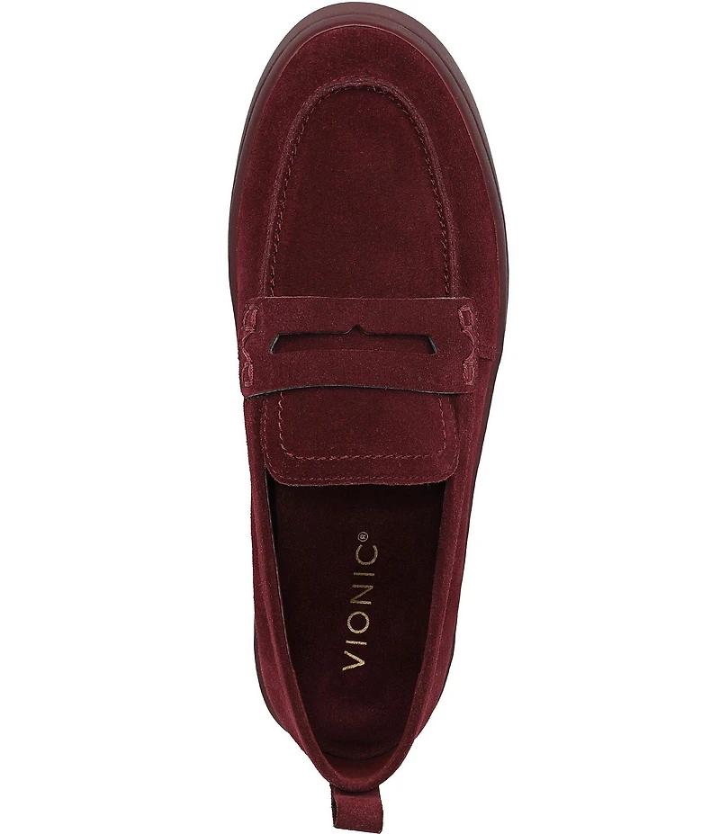 Vionic Uptown Suede Packable Travel Penny Loafers