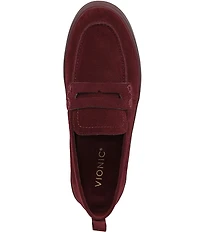 Vionic Uptown Suede Packable Travel Penny Loafers