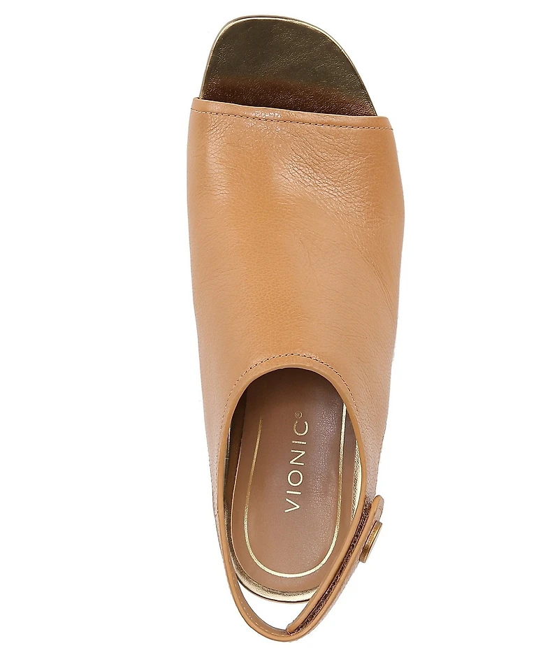 Vionic Valencia Leather Peep Toe Shooties