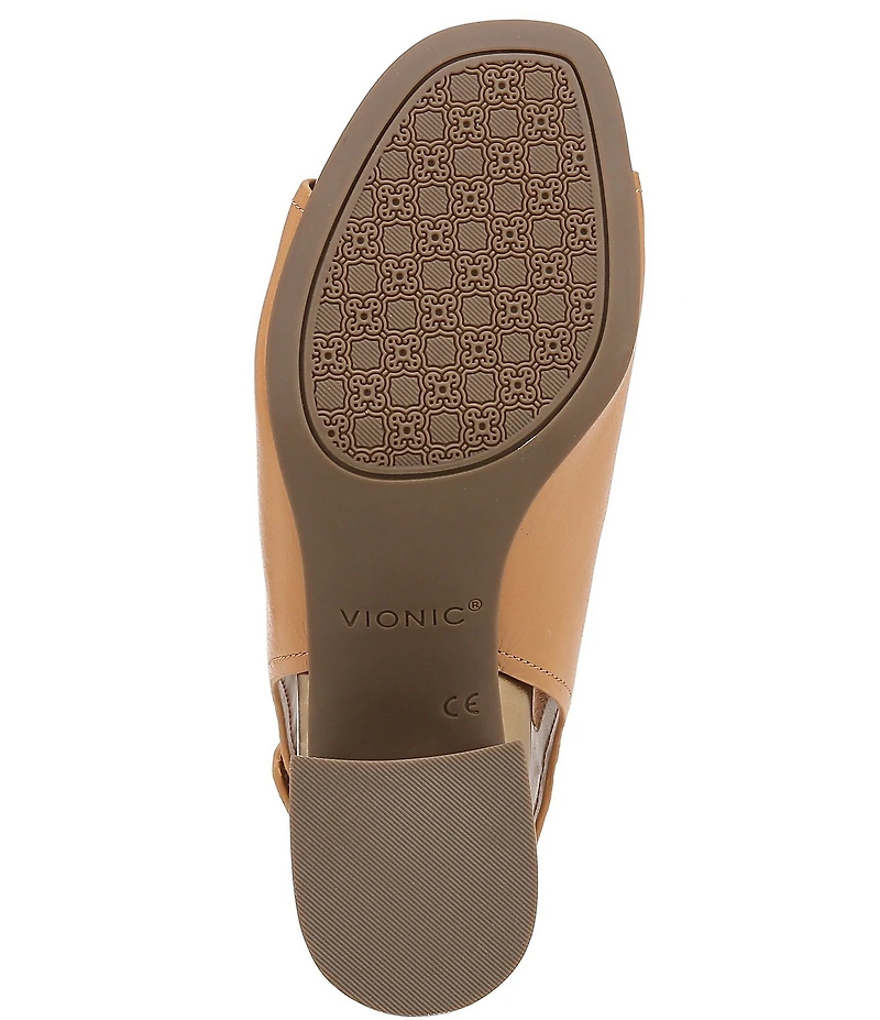 Vionic Valencia Leather Peep Toe Shooties