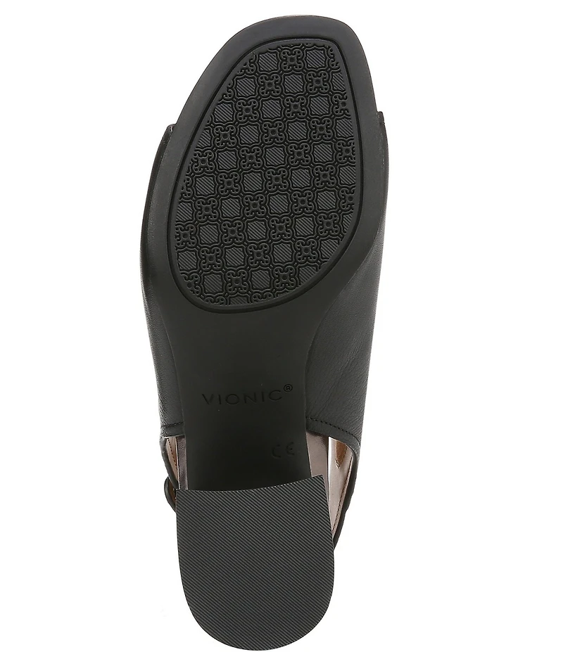 Vionic Valencia Leather Peep Toe Shooties