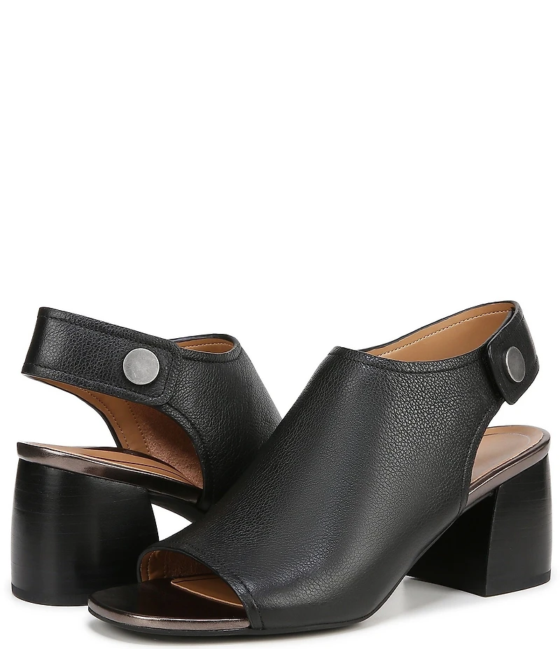 Vionic Valencia Leather Peep Toe Shooties
